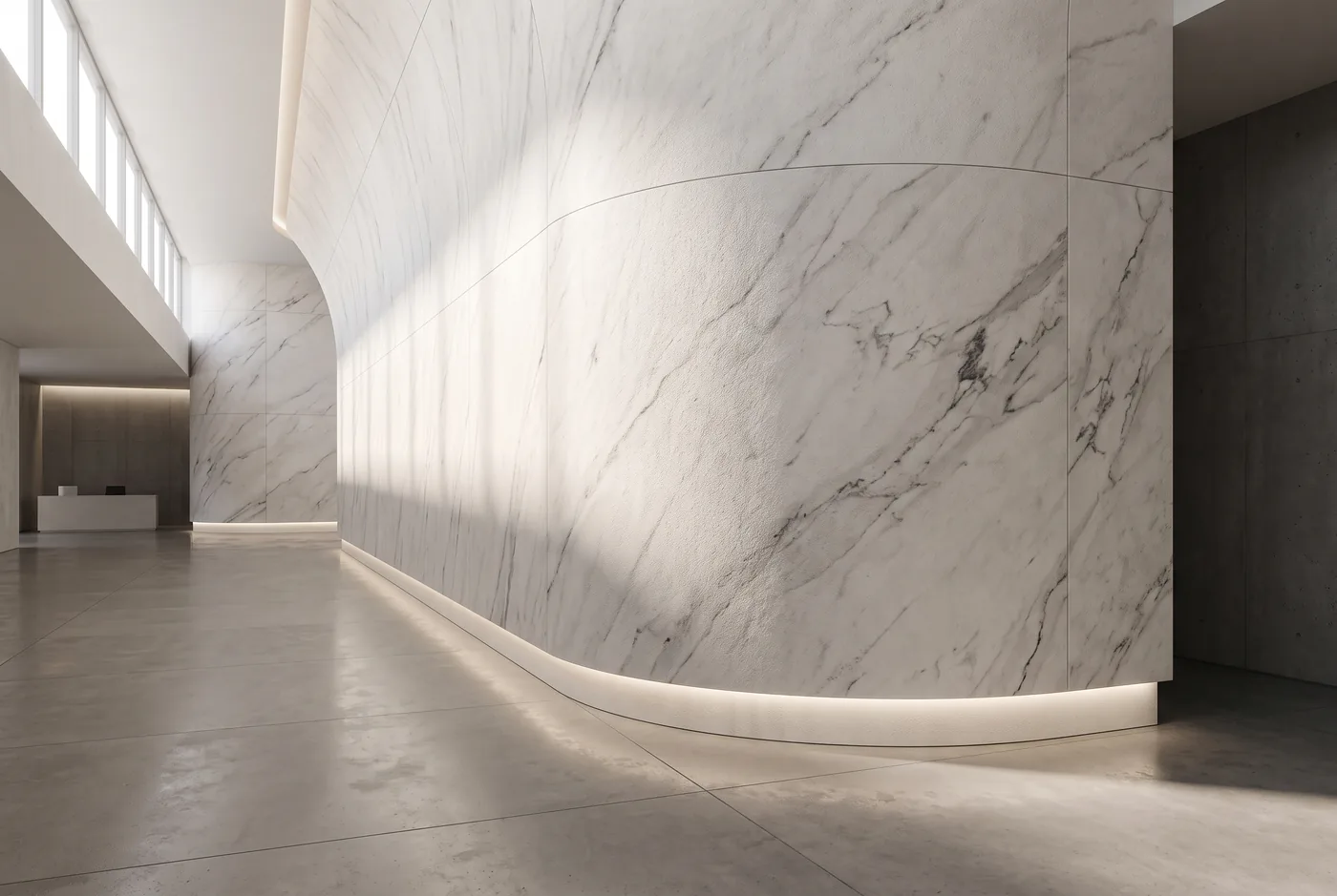 PHOTO — LOBBY, FLEXIBLE STONE WALL, 4:3